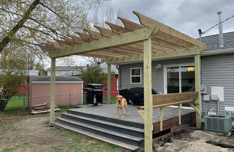 PERGOLA AND BENCH CONSTRUCTION