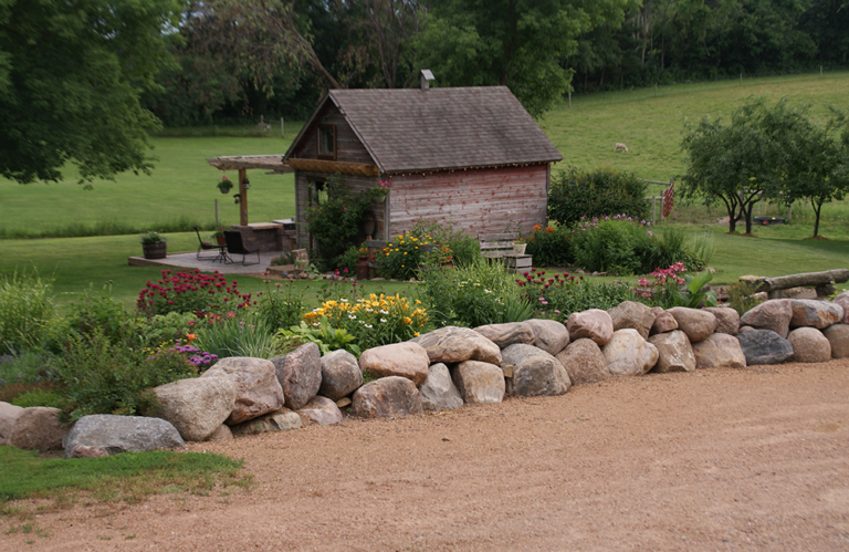 Boulder Wall Construction